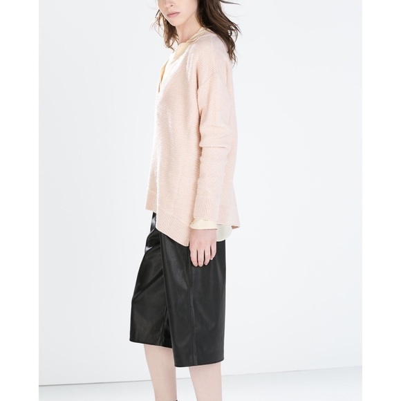 Asymmetrical Deep V Sweater | Zara - Picture 3 of 3